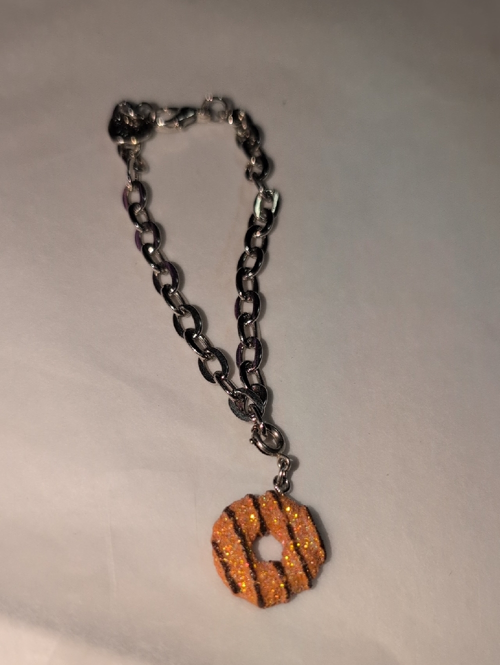 ❤️‍🔥10/$10❤️‍🔥 Charm It! Girl Scouts Samoa Cookie Glitter Charm Chain Bracelet